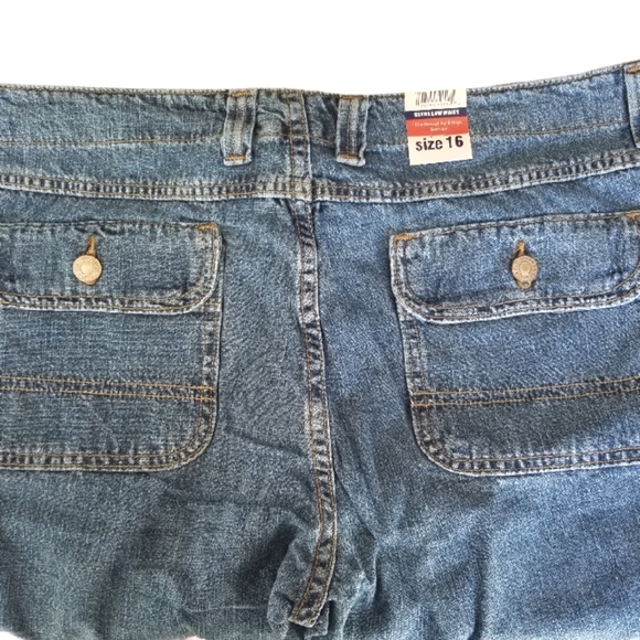 NWT Retro Old Navy Women's Med Waist Bootcut Med Wash Split Hem Jeans 16 - Picture 4 of 6